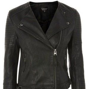 Topshop Luna Faux Leather Biker Jacket